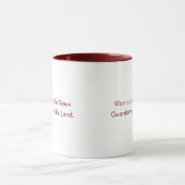 Sioux Custom Maroon Typographie Café Mug (Centre)