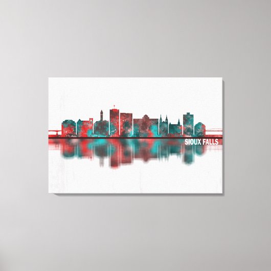 Sioux Herfsten South Dakota Skyline Canvas Afdruk (Voorkant)