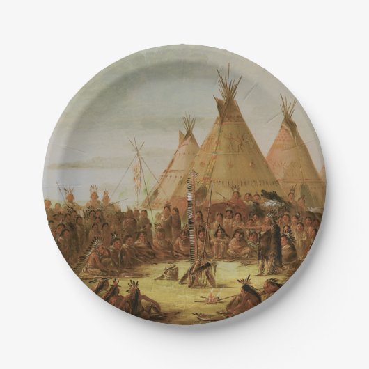 Sioux War Council Papieren Bordje (Voorkant)