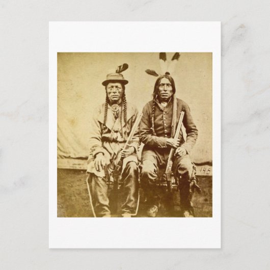 Sioux Warriors met het Herhalen van Geweren  Briefkaart (Voorkant)