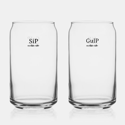 Sip and Gulp Glass (Recto)
