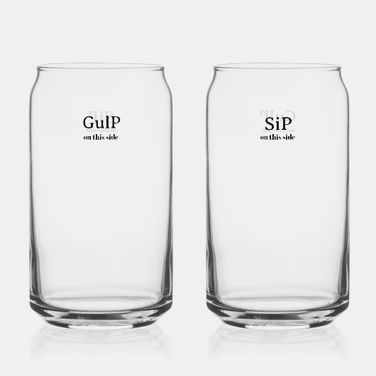 Sip and Gulp Glass (Verso)
