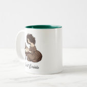 Sip and Scribble-Mok Tweekleurige Koffiemok (Voorkant links)
