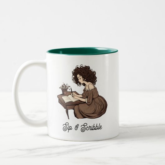 Sip and Scribble-Mok Tweekleurige Koffiemok (Links)