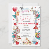 Sip and See Alice tea Party Invitation (Devant)