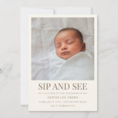 Sip and See Baby shower Invitation (Devant)