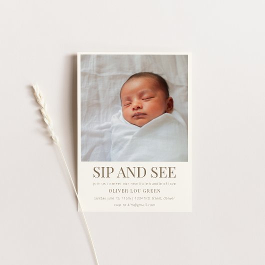 Sip and See Baby shower Invitation