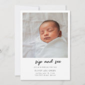 Sip and See Baby shower Invitation (Devant)