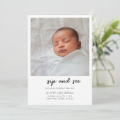 Sip and See Baby shower Invitation (Debout devant)