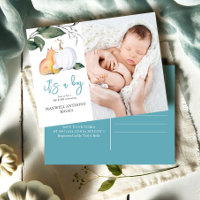 Sip and See Baby Shower Invitations Herfst Fox