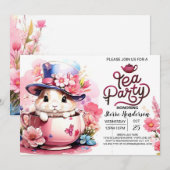 Sip and See Bunny Baby shower Kaart (Voorkant / Achterkant)