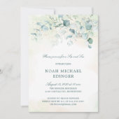 Sip and See Gender Neutral Eucalyptus Greenery Kaart (Voorkant)