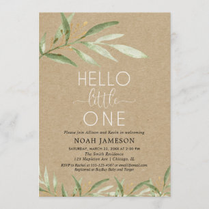Sip and See invitation Rustic kraft se rencontrent