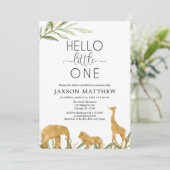 Sip and See Modern groen ontmoet groet baby shower Kaart (Staand voorkant)