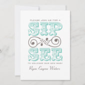 Sip And See Visit Our New Baby Invitation (Devant)