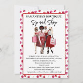 Sip and Shop Up Shop Cherry Invitation (Devant)