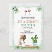 Sip and Stretch Wine and Yoga invitation (Devant)