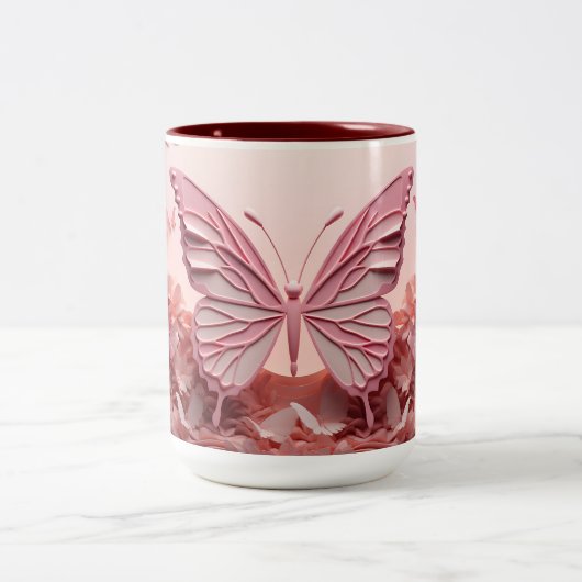 Sip avec style : Mug de café à papillon 3D (Centre)