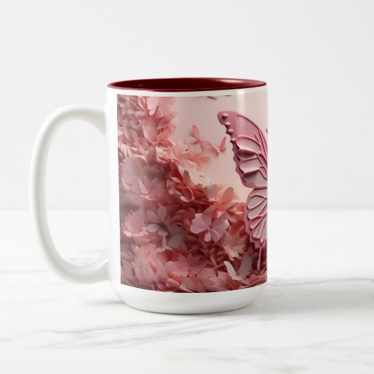 Sip avec style : Mug de café à papillon 3D (Gauche)