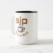 Sip Back And Relax Funny Coffee Mug Gift (Devant gauche)