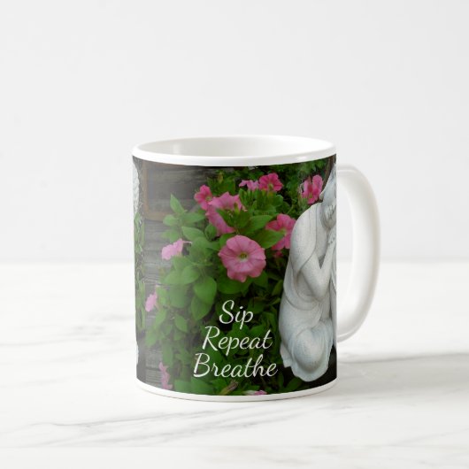 Sip Breathe Repeat Mug – Mindful Affirmation Cup (Devant droit)
