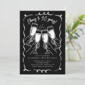 Sip & Celebrate: 30 jaar verjaardag Kaart (Staand voorkant)