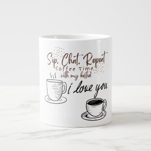 Sip, Chat, Herhaal: Koffie Mok Beste Vriend (Voorkant)