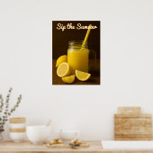 Sip de zomer - Verfrissende citroensap Mason Jar Poster (Keuken)