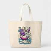 Sip en chill Canvas tas (Voorkant)