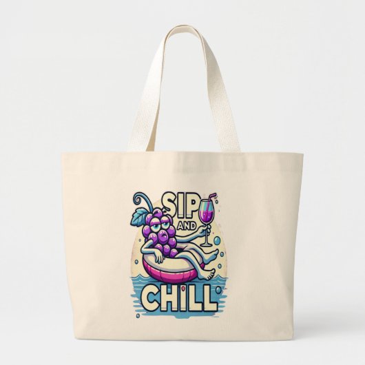 Sip en chill Canvas tas (Voorkant)