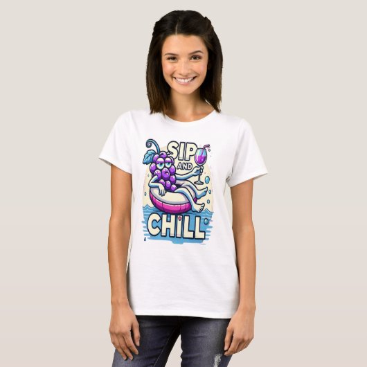 Sip en chill t-shirt (Voorkant volledig)