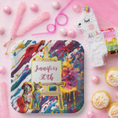 Sip en Paint party accessoires schilderkunst kunst Papieren Bordje (Feest)