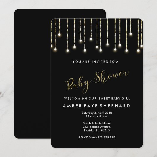 Sip en See Uitnodiging, nieuwe baby, welkomstfeest Kaart (Voorkant / Achterkant)