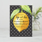 Sip en Zie: Baby shower met citruscode Kaart (Staand voorkant)