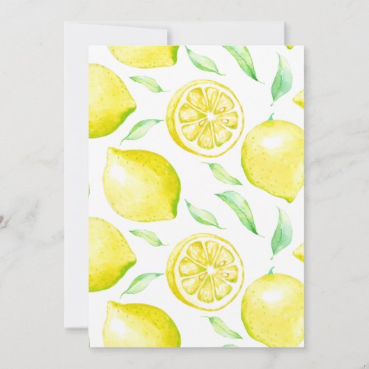 Sip en Zie: Baby shower met citruscode Kaart (Achterkant)