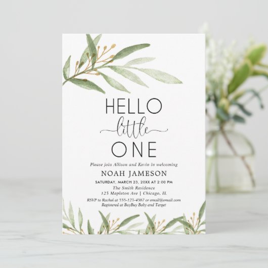 Sip en Zie uitnodiging, Modern ontmoeten en begroe Kaart (Staand voorkant)