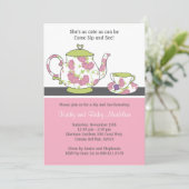 Sip en zie uitnodiging tot Baby shower (Staand voorkant)