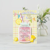 Sip en zie uitnodiging voor Baby Mason Jar (Staand voorkant)