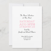 Sip Et Voir Party Pink Baby shower Invitation (Dos)