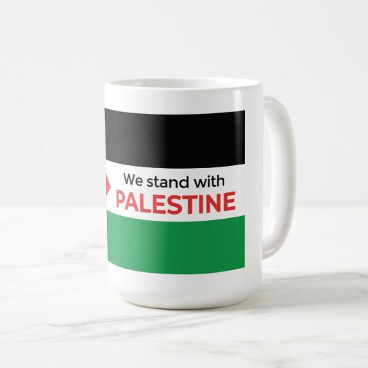 Sip for Solidarity : Palestine Drapeau café Mug (Devant droit)