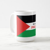 Sip for Solidarity : Palestine Drapeau café Mug (Devant gauche)