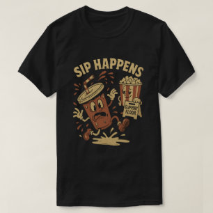 SIP GEBEURT CARTOON T-SHIRT