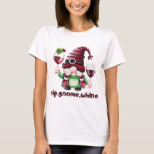 SIP, GNOME, WHINE Wine Lovers Herfst T-shirt
