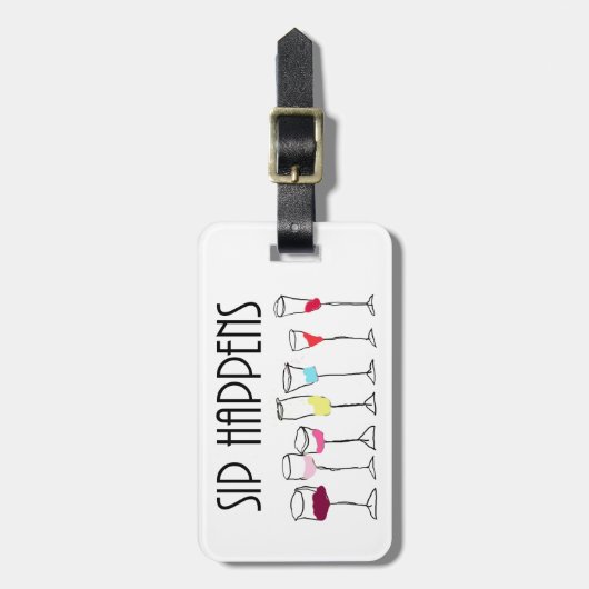 SIP HAPPENS BAGAGELABEL (Voorkant verticaal)