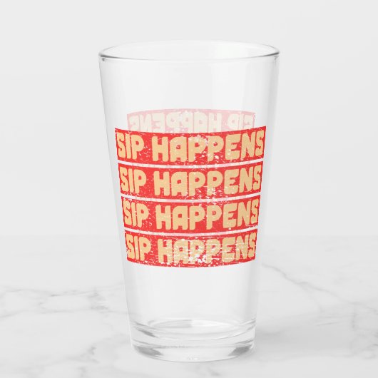 SIP HAPPENS – Funny Beer Glass Glas (Achterkant)