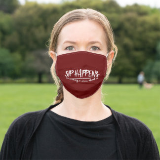 SIP HAPPENS (het is oké om erover te schrijven) Stoffen Mondmasker