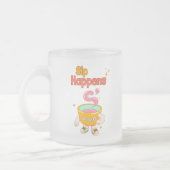 Sip Happens Humor Frosted Mug (Gauche)