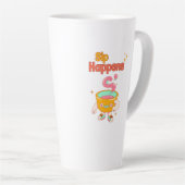 Sip Happens Humor Latte Mug Latte Mok (Rechterhoek)