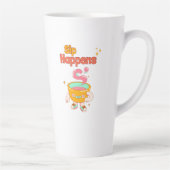 Sip Happens Humor Latte Mug Latte Mok (Rechts)