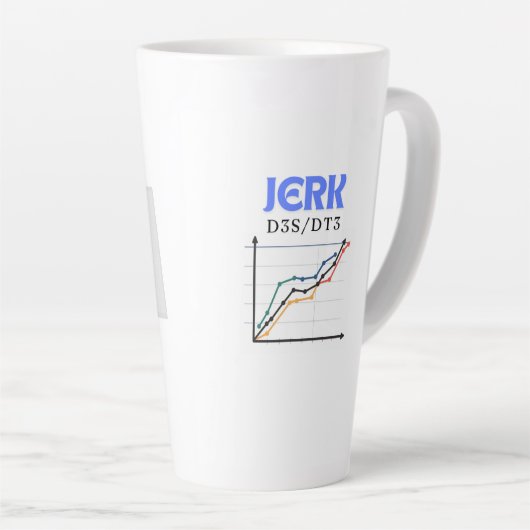 Sip Happens : Jerk in Motion" latte mug : (Angle droit)
